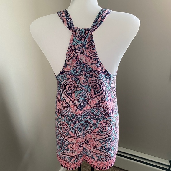 Paraphrase Women's Pink‎ / Blue Abstract Boho Tunic Tank Top Size Small - Picture 3 of 12